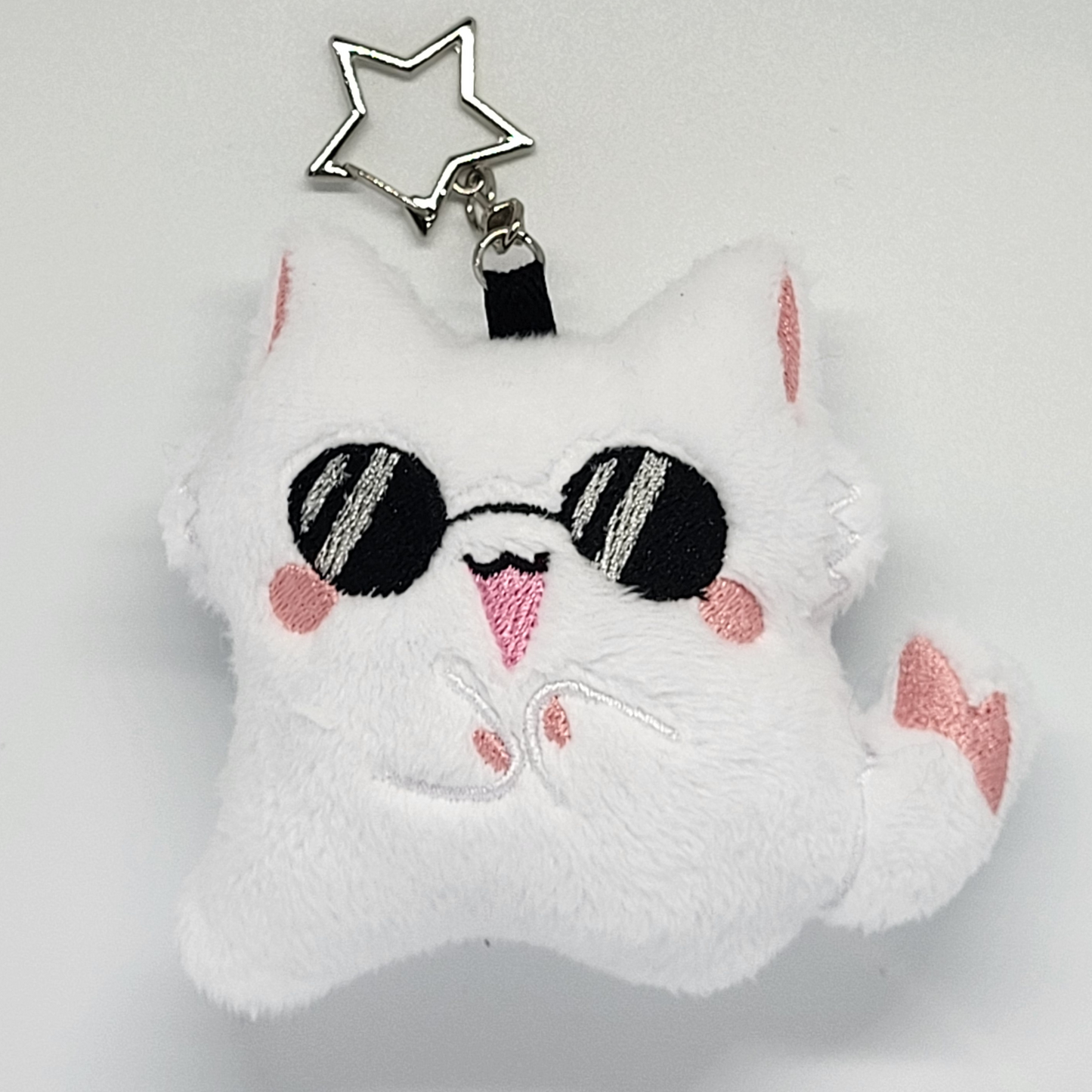 Gojo Cat Plushie Keychain